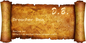 Drescher Bea névjegykártya
